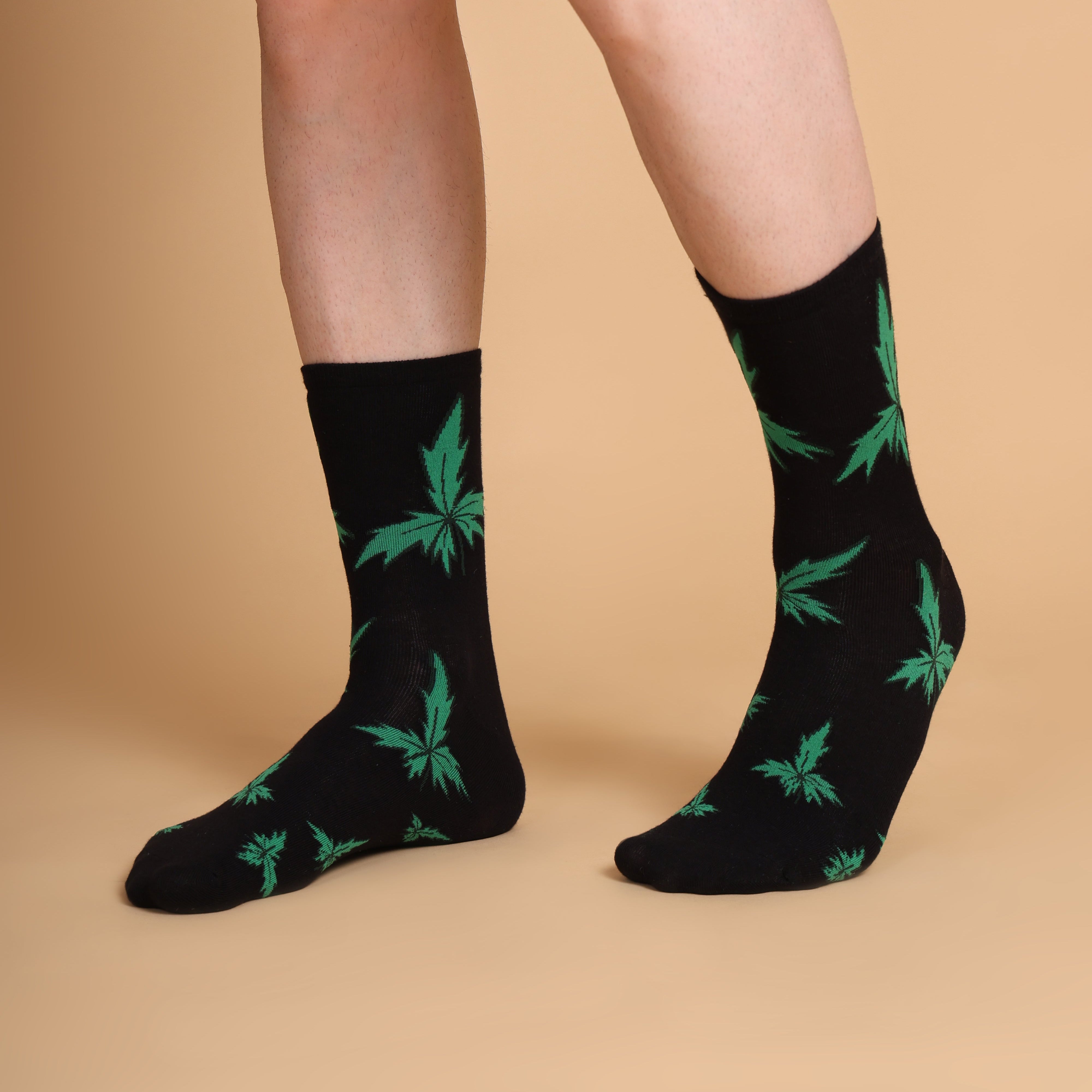 The Green-Leaves Sock (Crew Sock)