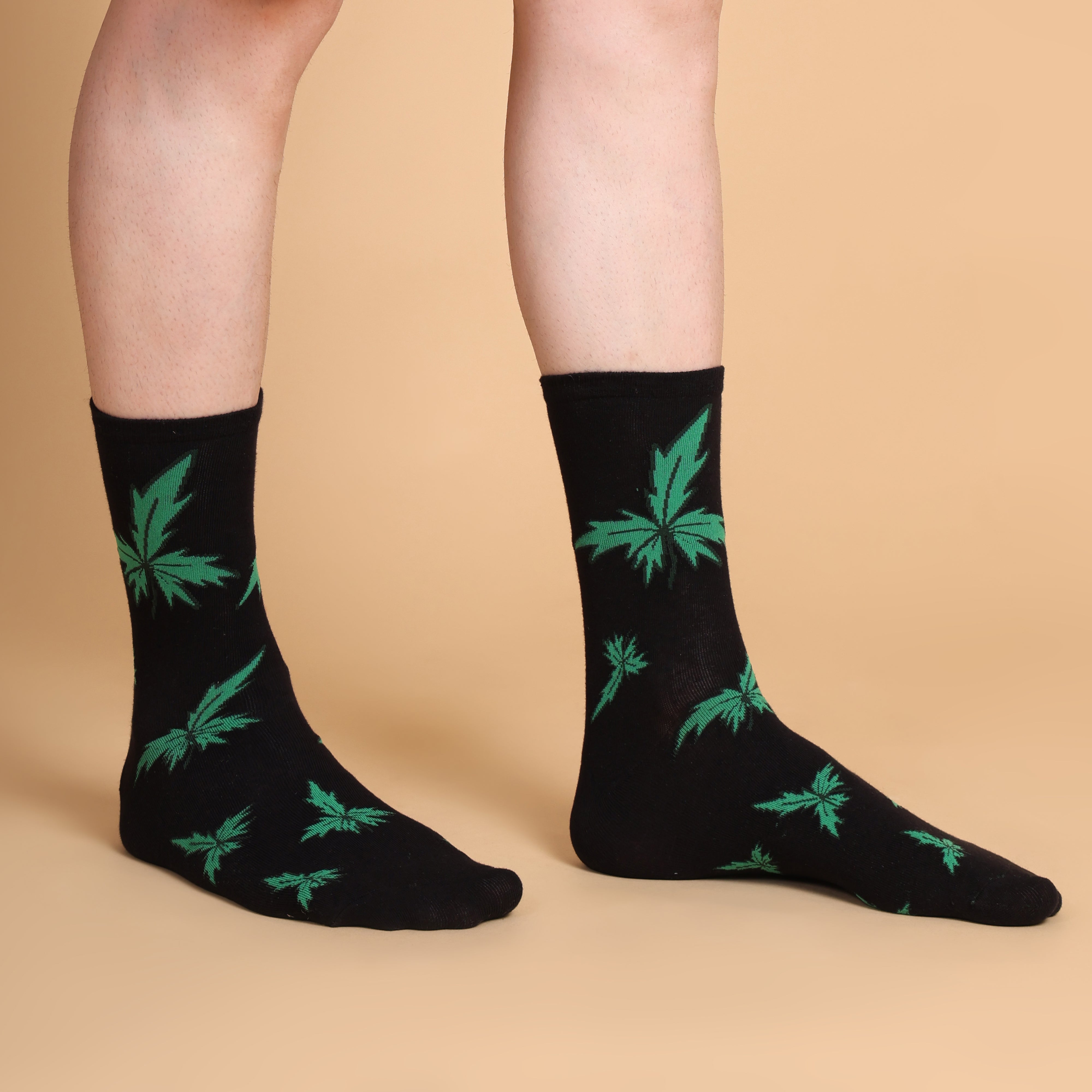 The Green-Leaves Sock (Crew Sock)
