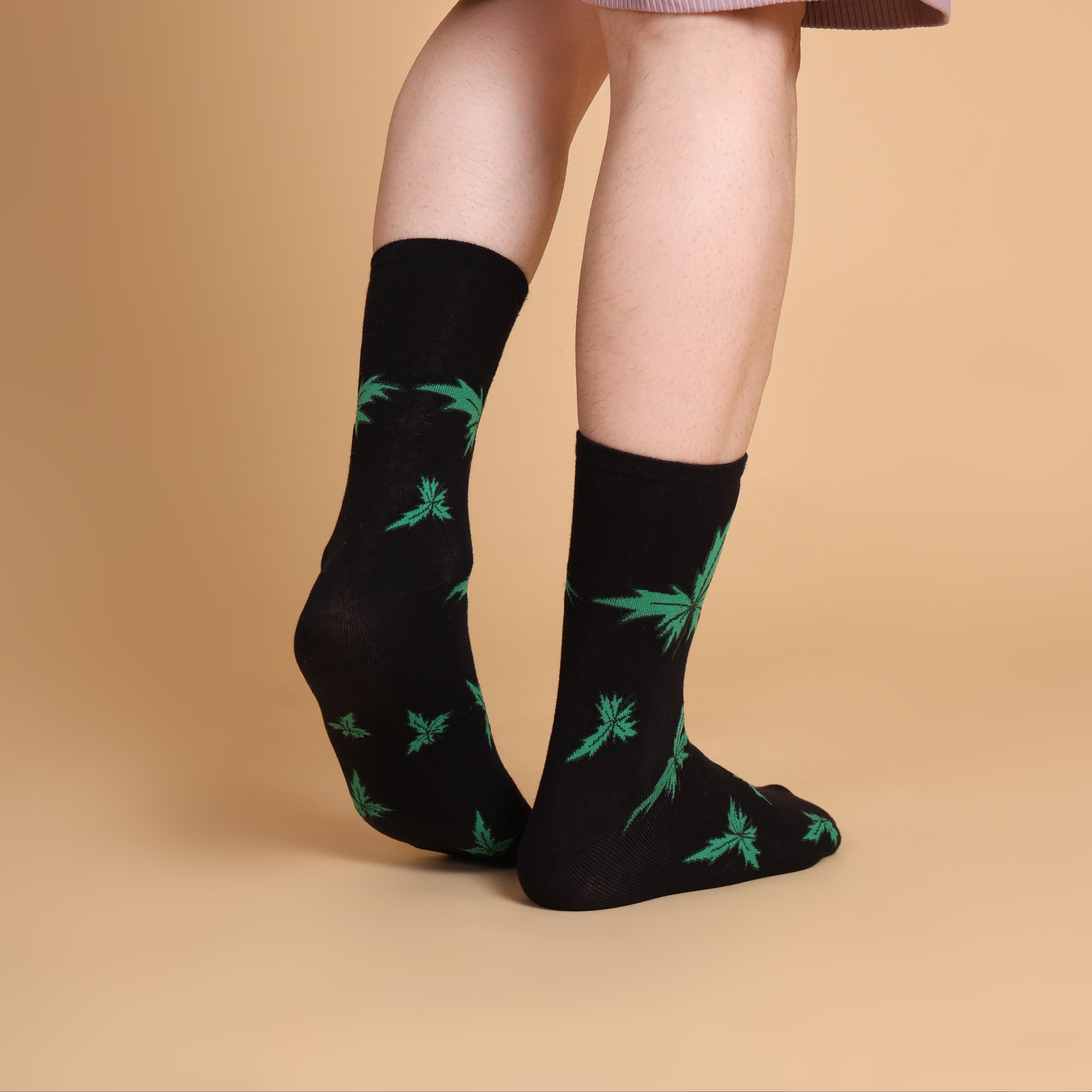 The Green-Leaves Sock (Crew Sock)